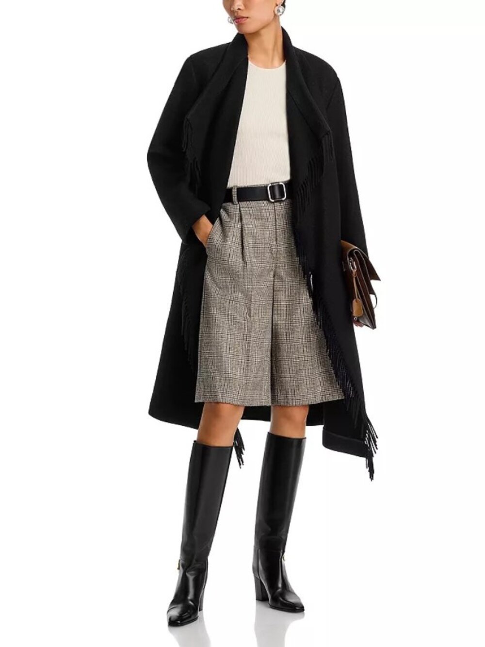 NWT!! IRO Nicky Wool Cashmere Blend Shawl Collar Long Sleeve Wrap Coat 34‎ XS
